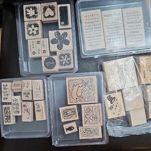 Stampin' Up! Sentiment Rubber, Beach, Flowers And More Stamps